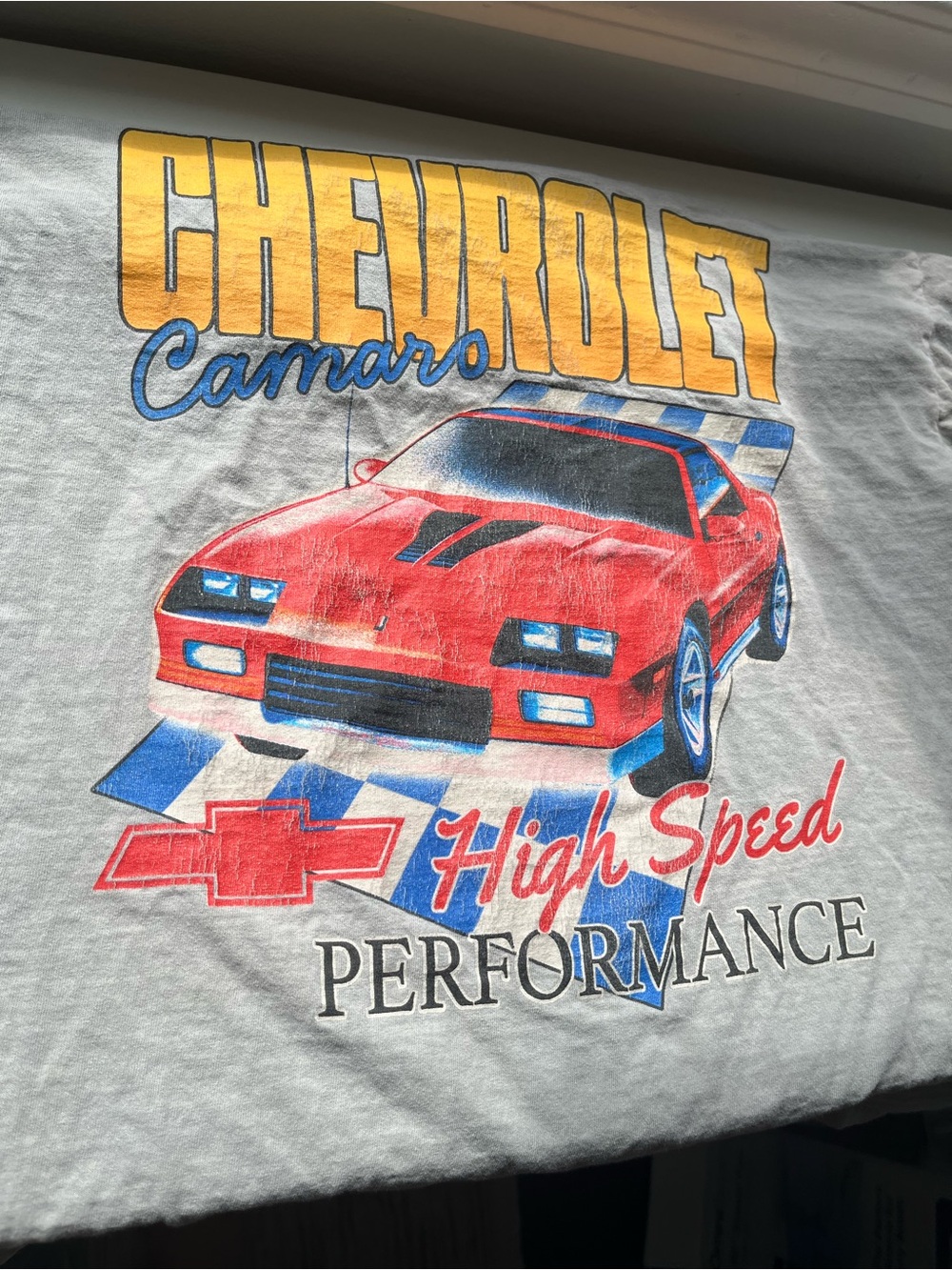 Chemistry Light Gray Logo Crewneck Tee Chevrolet Camaro high speed performance M